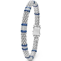 Flash Sale LAGOS Four Station Diamond Caviar Bracelet | 6Mm