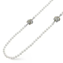 Cheap LAGOS Four Station Love Knot Pearl Necklace