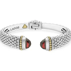 Fashion LAGOS Garnet Cuff Bracelet | 12Mm