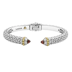 Fashion LAGOS Garnet Cuff Bracelet | 8Mm