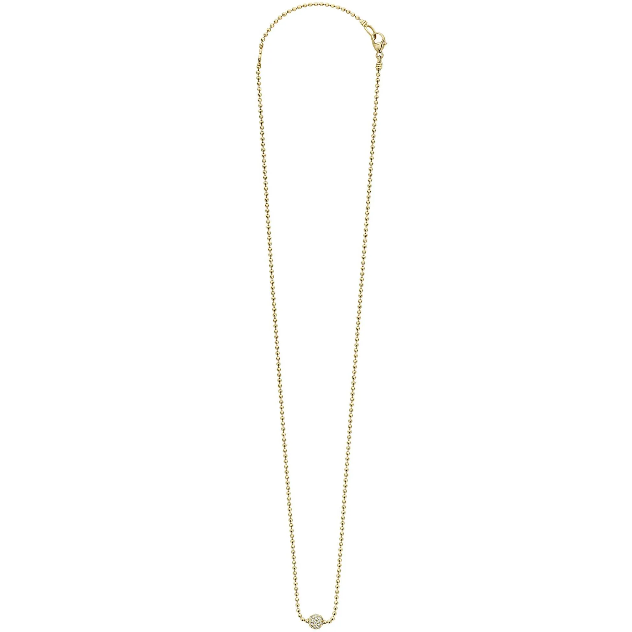 New LAGOS Gold Diamond Sphere Necklace