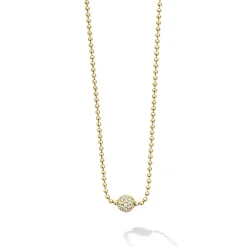 Fashion LAGOS Gold Diamond Sphere Necklace