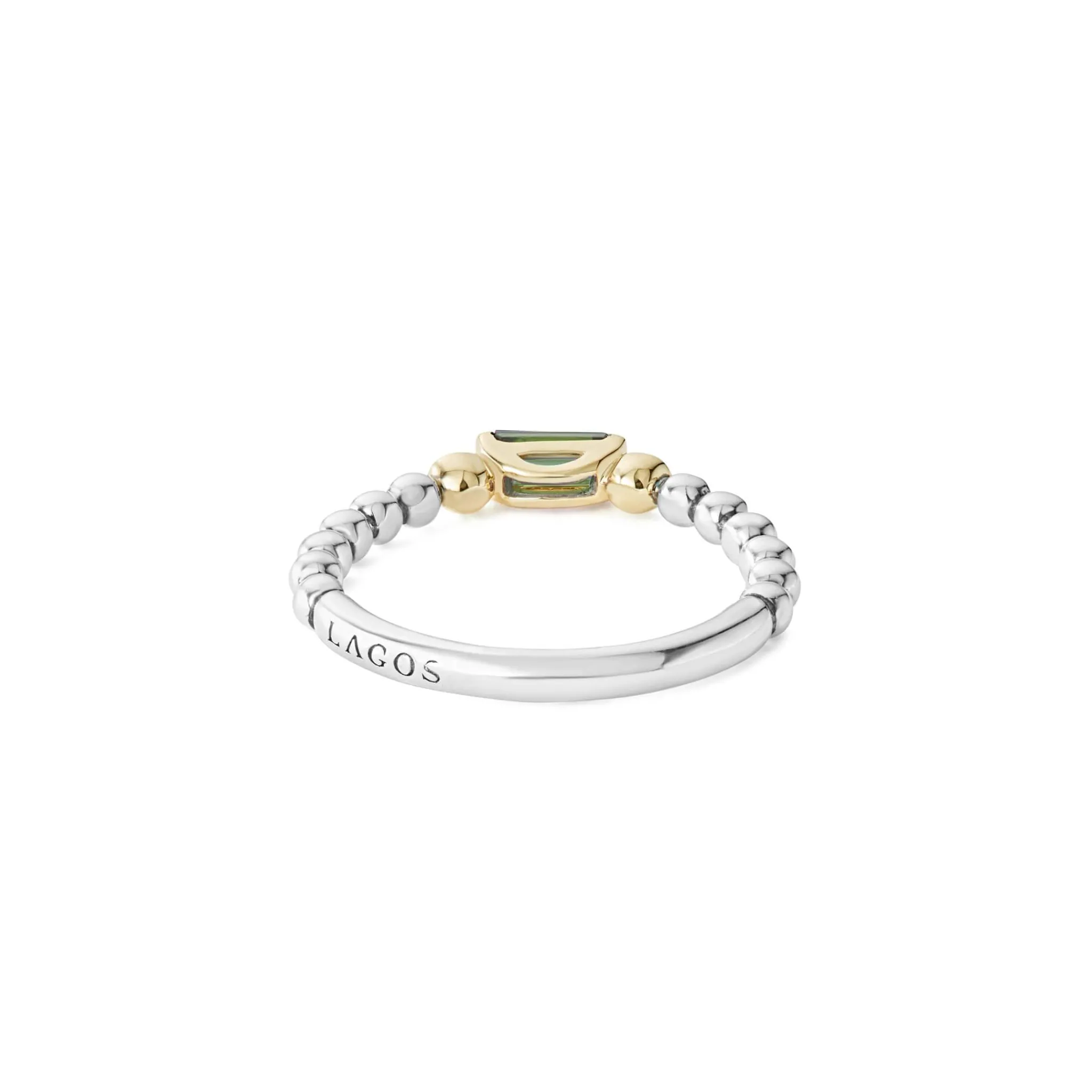 Sale LAGOS Green Tourmaline Stacking Ring With Diamonds