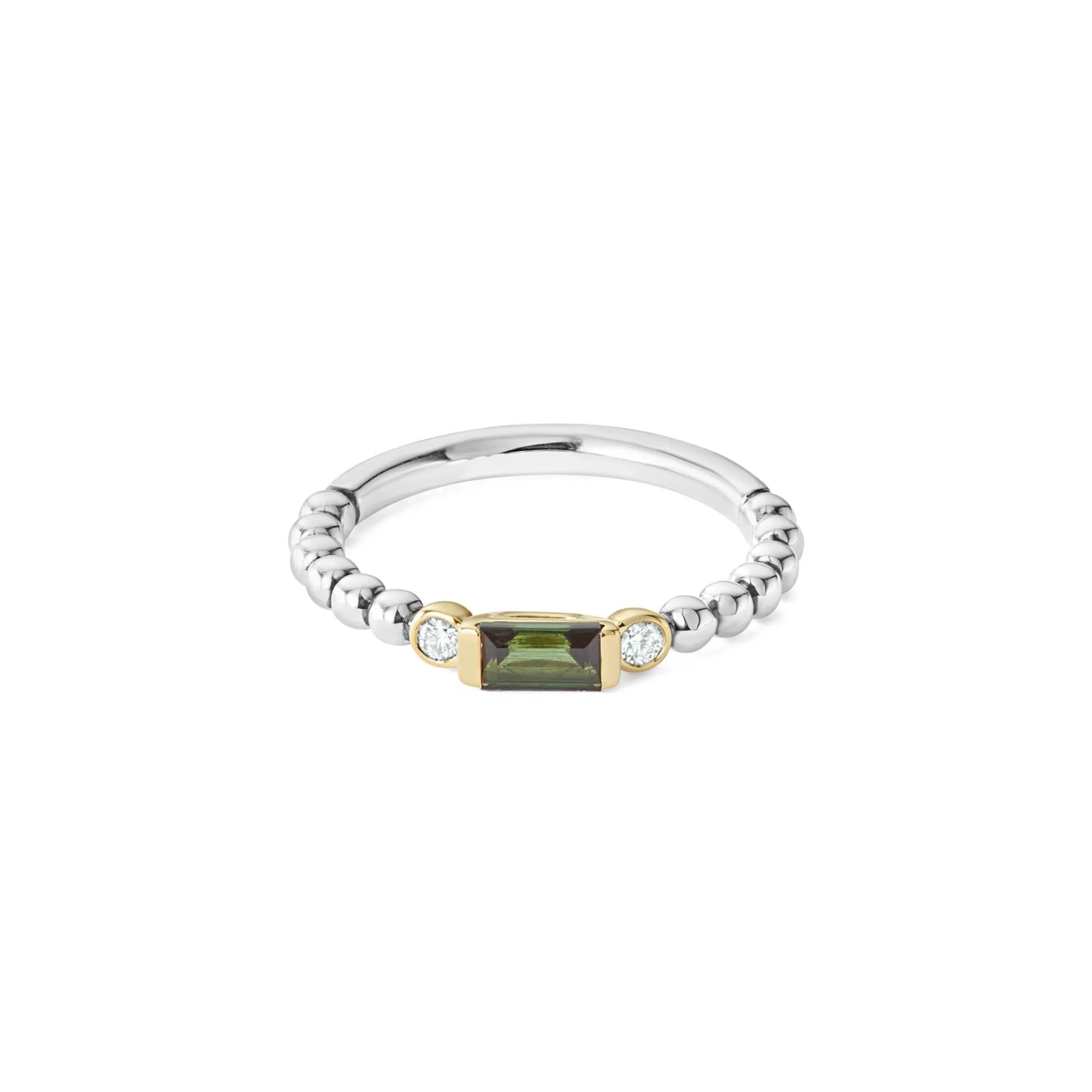 Online LAGOS Green Tourmaline Stacking Ring With Diamonds