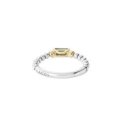 Online LAGOS Green Tourmaline Stacking Ring With Diamonds