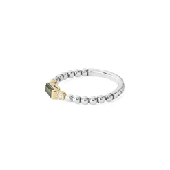 Best LAGOS Green Tourmaline Stacking Ring With Diamonds