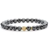New LAGOS Hematite Gold Station Bead Bracelet
