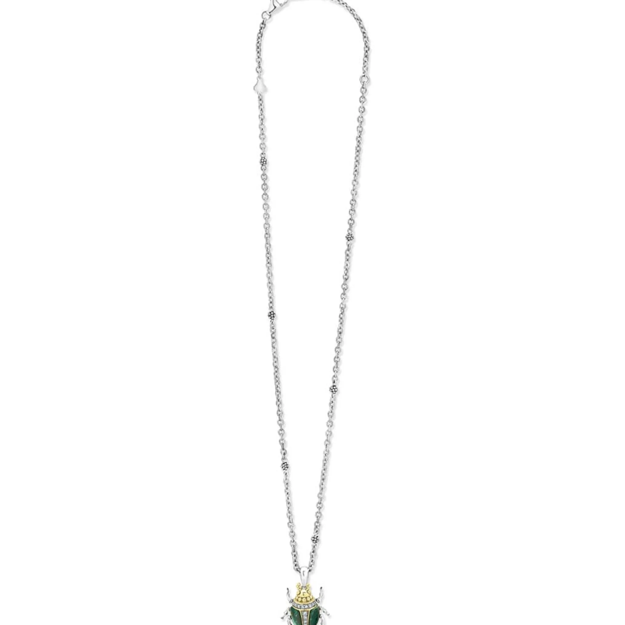 Sale LAGOS Jade Beetle Diamond Pendant Necklace