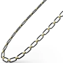 Best LAGOS 18K Gold And Black Ceramic Link Necklace