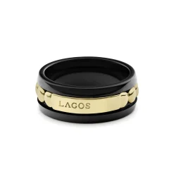 Best LAGOS 18K Gold And Black Ceramic Ring