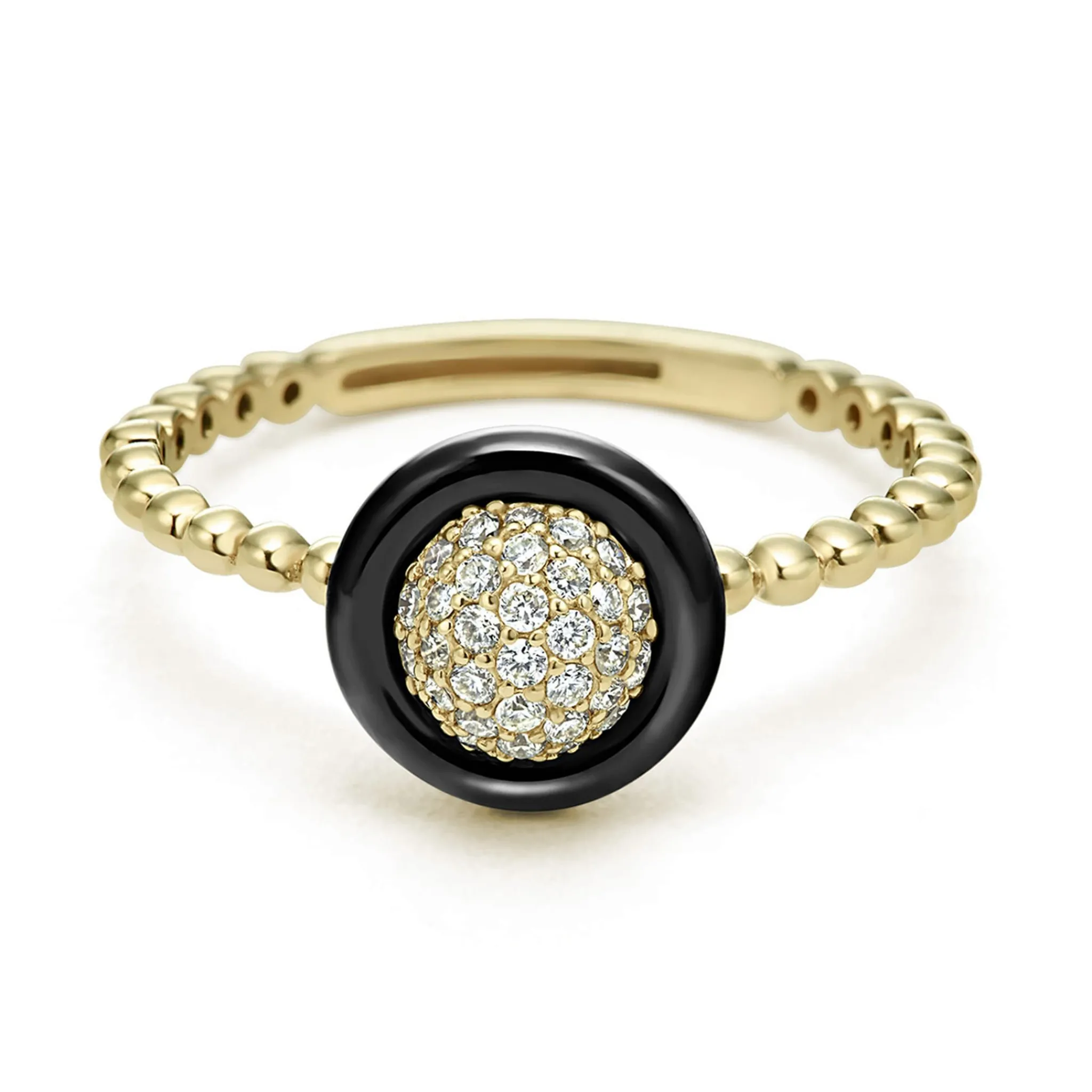 Discount LAGOS 18K Gold And Black Ceramic Diamond Ring