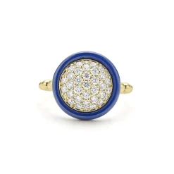 Hot LAGOS 18K Gold And Ceramic Diamond Ring