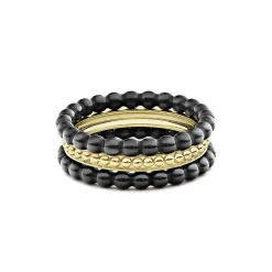 Outlet LAGOS 18K Gold And Ceramic Stacking Rings