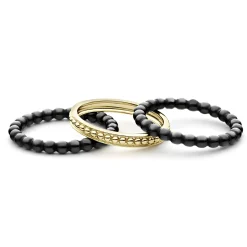 Outlet LAGOS 18K Gold And Ceramic Stacking Rings
