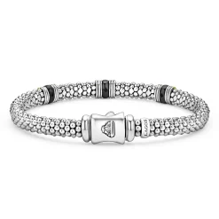 Fashion LAGOS 18K Gold And Ceramic Triple Station Caviar Bracelet | 6Mm
