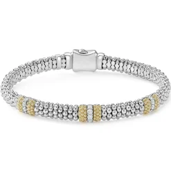 Fashion LAGOS 18K Gold And Diamond Bracelet Gift Set