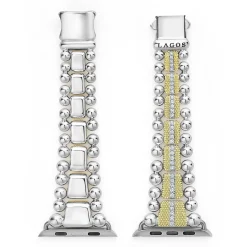 Cheap LAGOS 18K Gold And Diamond Caviar Beaded Watch Bracelet-42-49Mm
