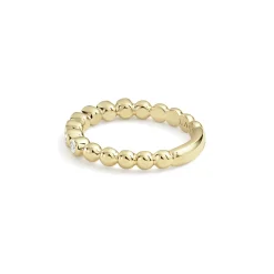 Cheap LAGOS 18K Gold And Diamond Stacking Ring