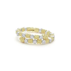 Fashion LAGOS 18K Gold And Diamond Superfine Band Ring