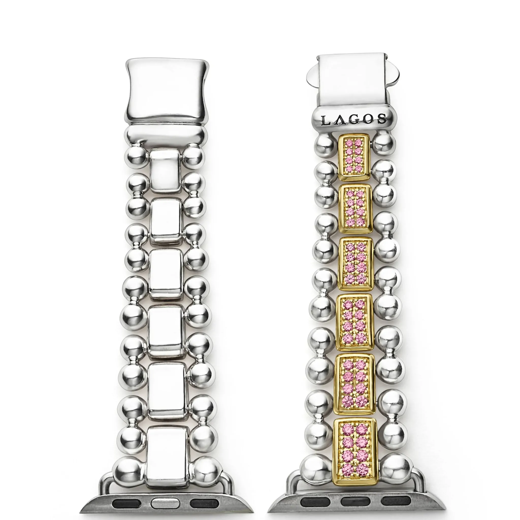 Online LAGOS 18K Gold And Sterling Silver Pink Sapphire Watch Bracelet-38-45Mm