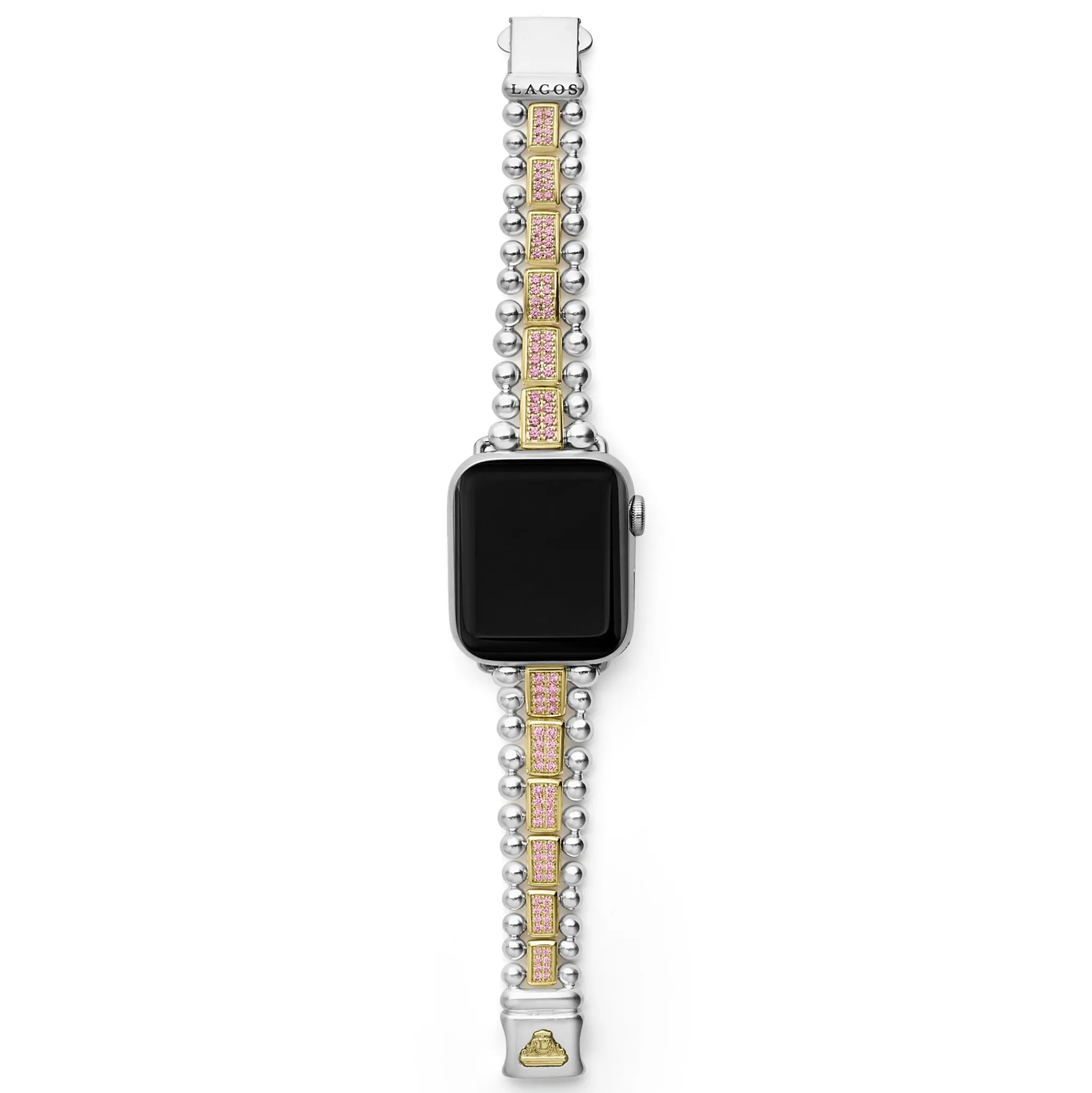 Clearance LAGOS 18K Gold And Sterling Silver Pink Sapphire Watch Bracelet-38-45Mm