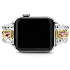 Clearance LAGOS 18K Gold And Sterling Silver Pink Sapphire Watch Bracelet-38-45Mm