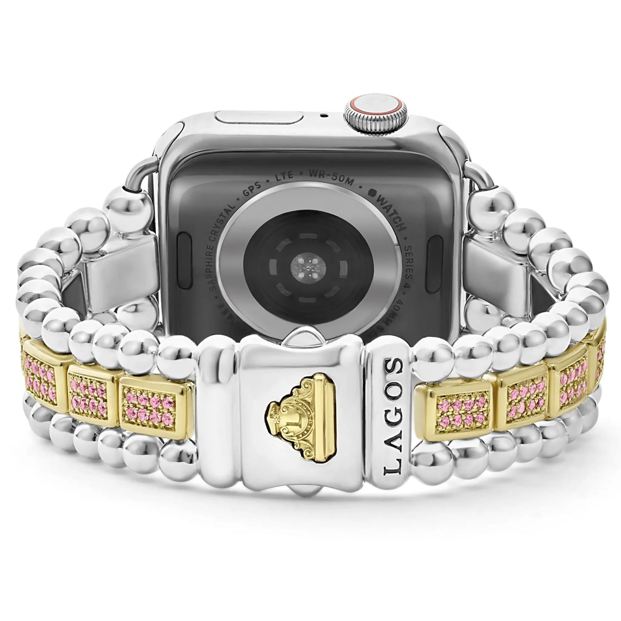 Clearance LAGOS 18K Gold And Sterling Silver Pink Sapphire Watch Bracelet-38-45Mm
