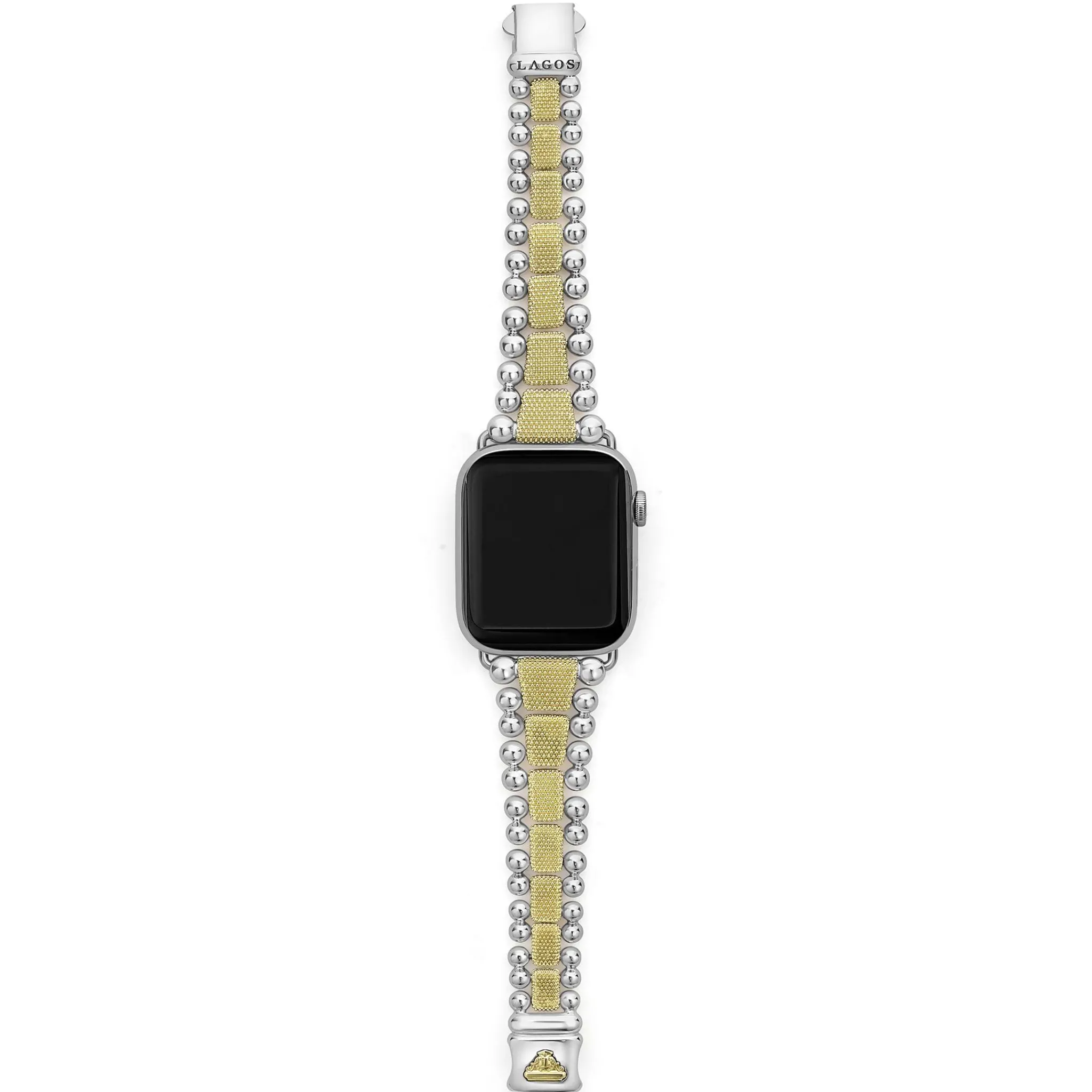 Online LAGOS 18K Gold And Sterling Silver Caviar Beaded Watch Bracelet-42-49Mm