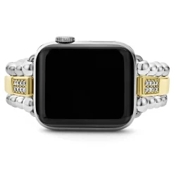 Sale LAGOS 18K Gold And Sterling Silver Single Diamond Watch Bracelet-38-45Mm