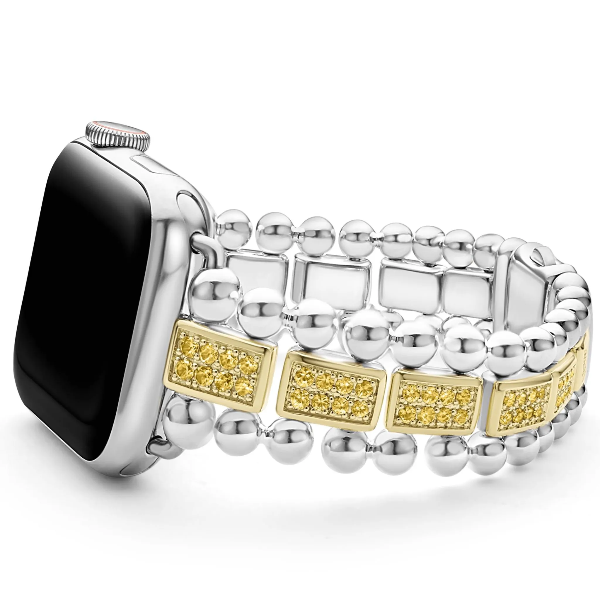 Sale LAGOS 18K Gold And Sterling Silver Yellow Sapphire Watch Bracelet-38-45Mm