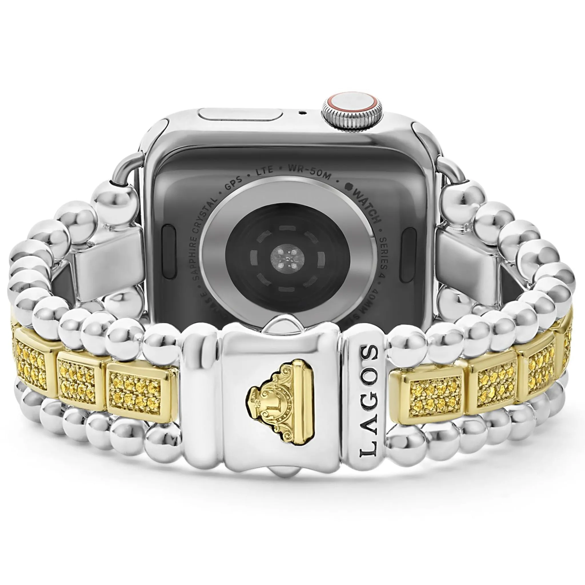 Sale LAGOS 18K Gold And Sterling Silver Yellow Sapphire Watch Bracelet-38-45Mm