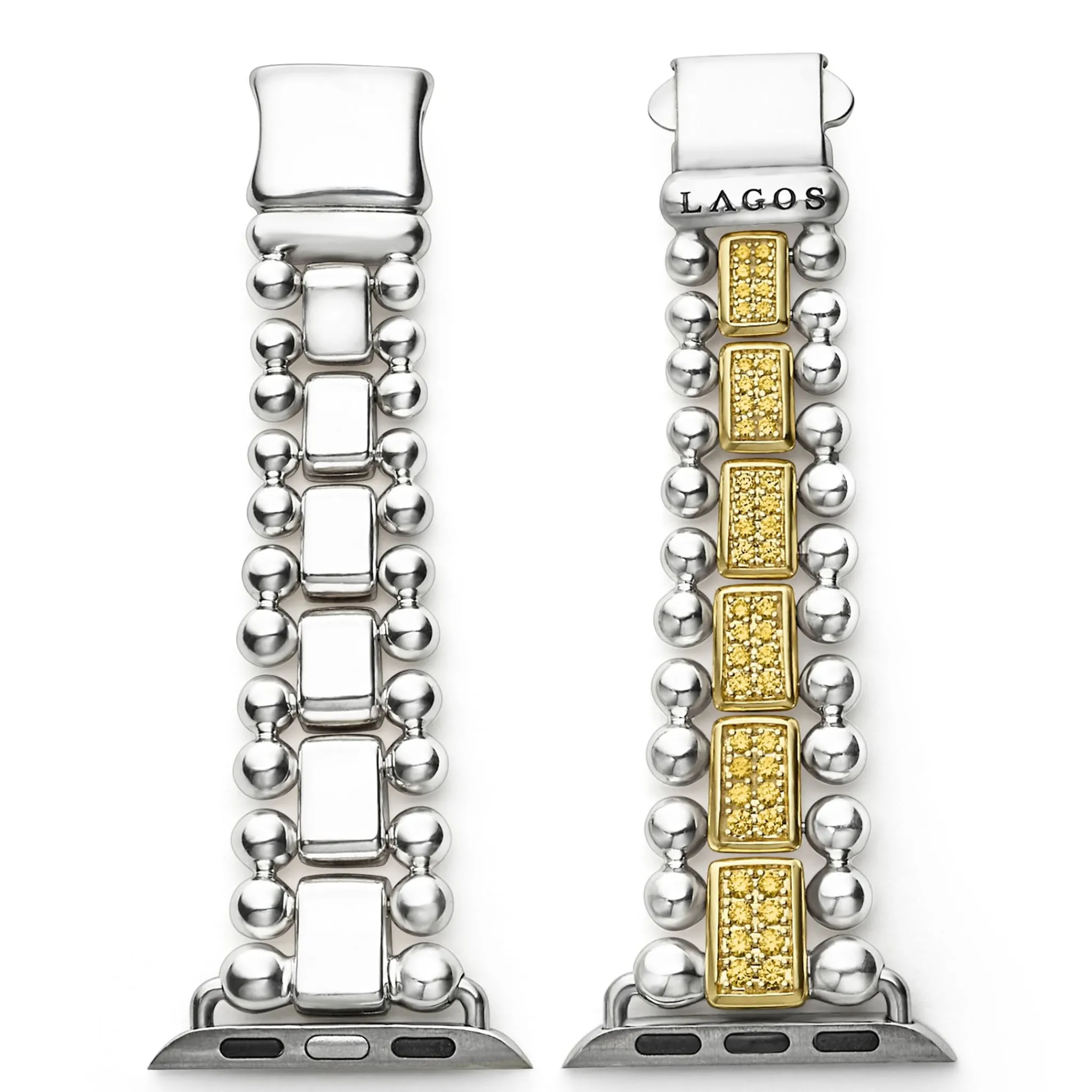 Sale LAGOS 18K Gold And Sterling Silver Yellow Sapphire Watch Bracelet-38-45Mm