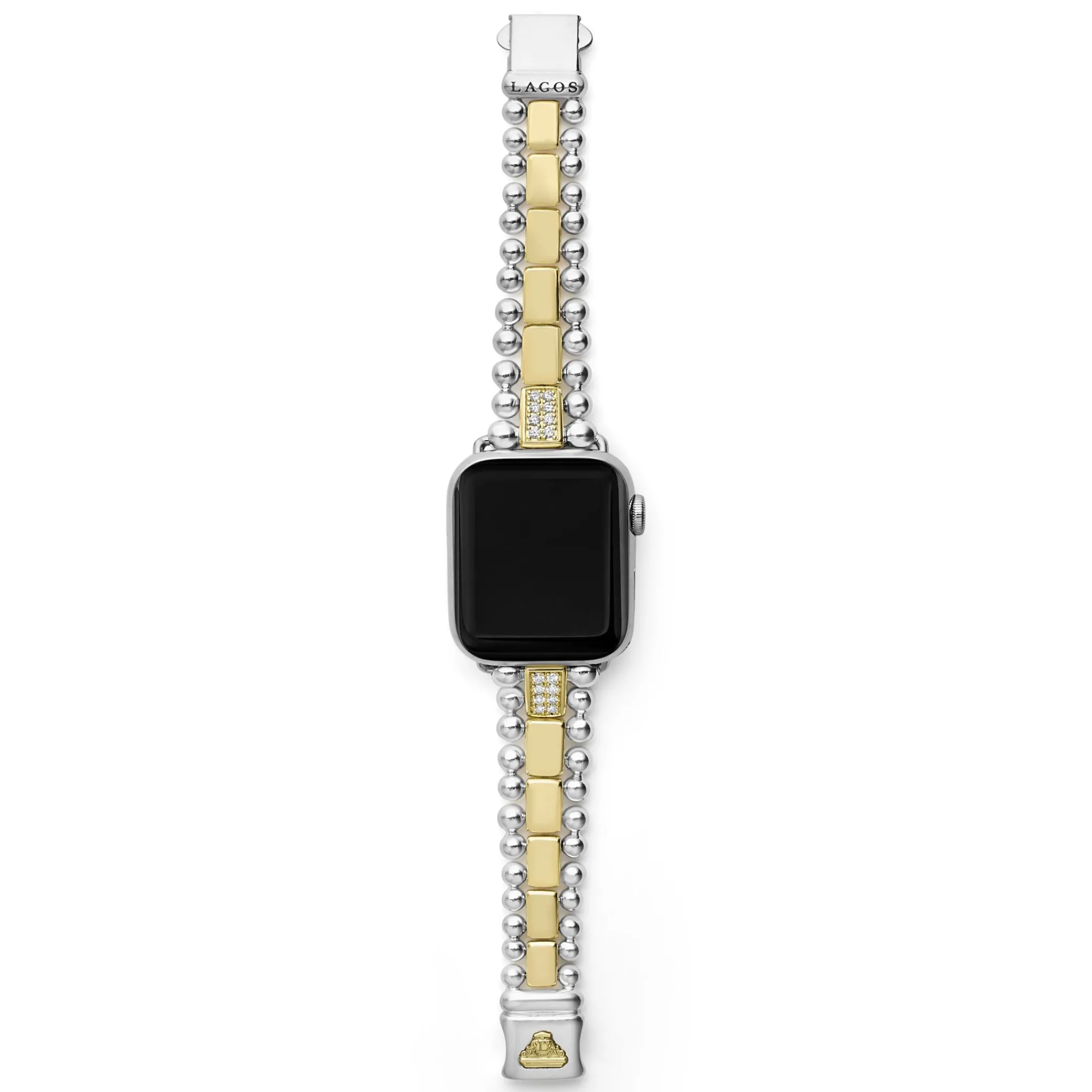Outlet LAGOS 18K Gold And Sterling Silver Single Diamond Watch Bracelet-38-45Mm