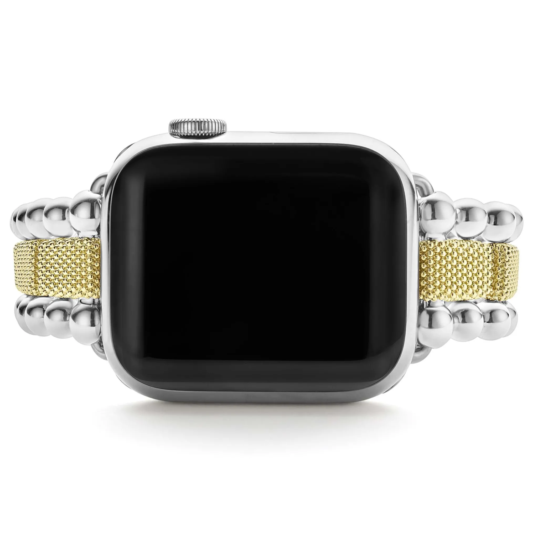 Sale LAGOS 18K Gold And Sterling Silver Caviar Beaded Watch Bracelet-38-45Mm