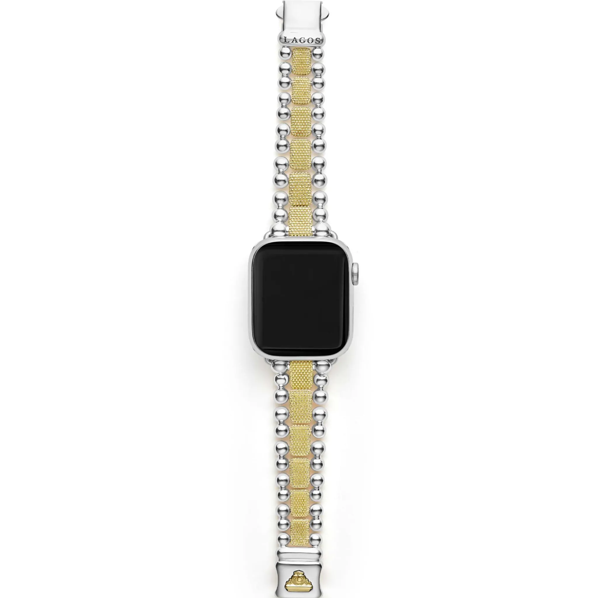 Sale LAGOS 18K Gold And Sterling Silver Caviar Beaded Watch Bracelet-38-45Mm