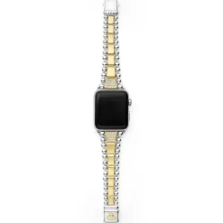 Shop LAGOS 18K Gold And Sterling Silver Single Diamond Watch Bracelet-42-49Mm