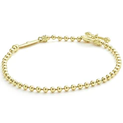 Shop LAGOS 18K Gold Beaded Toggle Bracelet