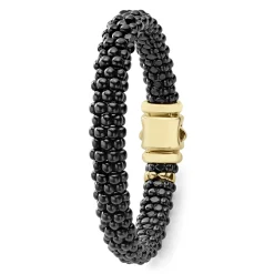Outlet LAGOS 18K Gold Black Ceramic Beaded Bracelet