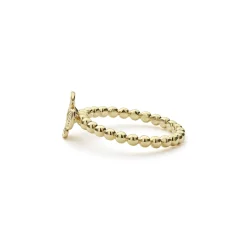 Fashion LAGOS 18K Gold Caviar Flower Diamond Ring