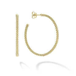 Cheap LAGOS 18K Gold Caviar Hoop Earrings