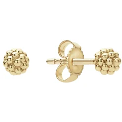 New LAGOS 18K Gold Caviar Stud Earrings