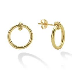 Fashion LAGOS 18K Gold Circle Stud Earrings