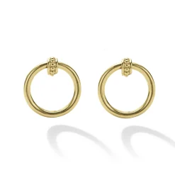Fashion LAGOS 18K Gold Circle Stud Earrings
