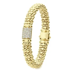 Fashion LAGOS 18K Gold Diamond Bracelet | 9Mm