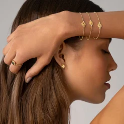 New LAGOS 18K Gold Diamond Circle Bracelet