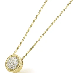 Shop LAGOS 18K Gold Diamond Circle Pendant Necklace