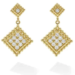 Cheap LAGOS 18K Gold Diamond Drop Earrings