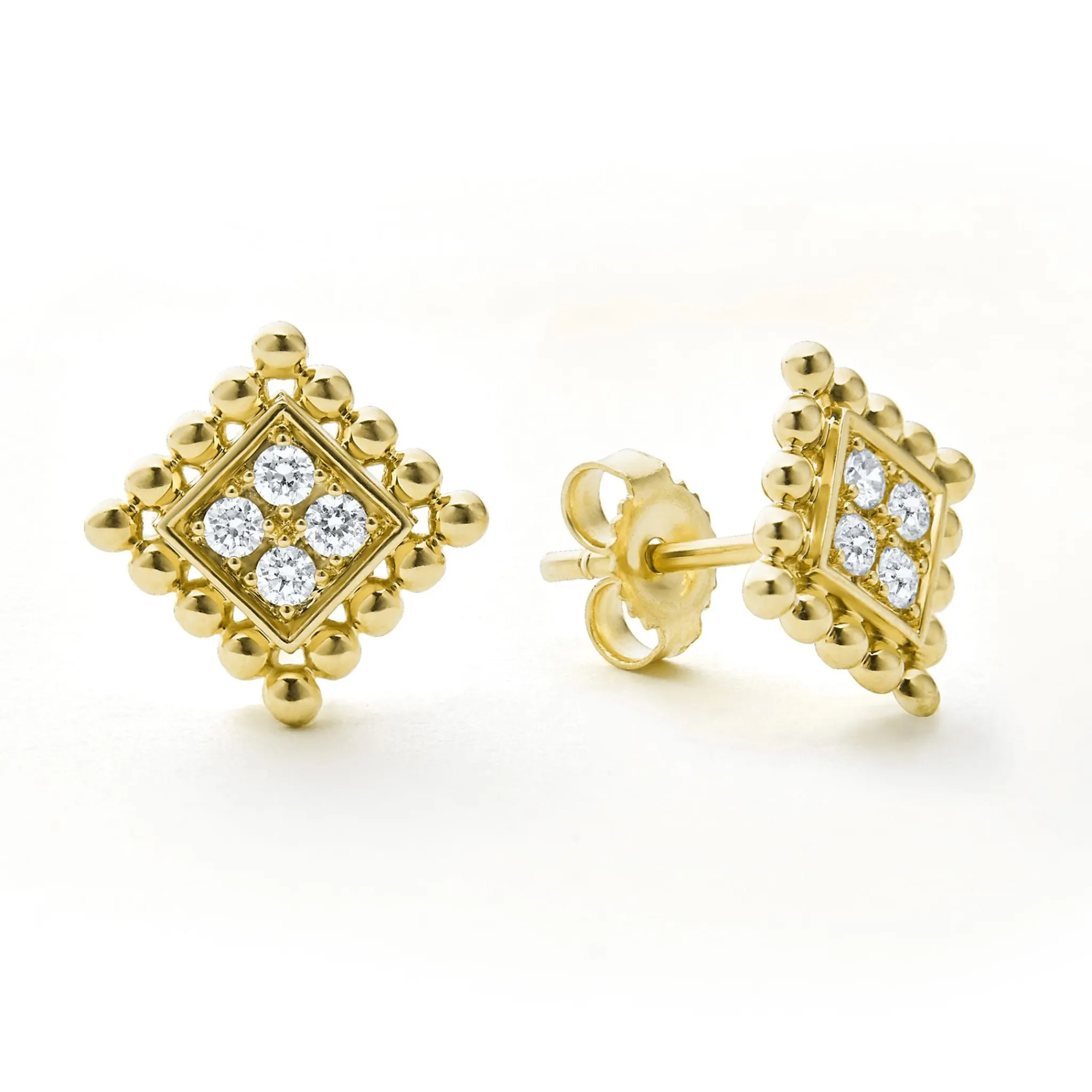 Cheap LAGOS 18K Gold Diamond Earrings