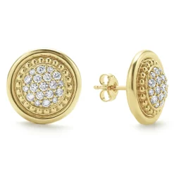 Clearance LAGOS 18K Gold Diamond Stud Earrings