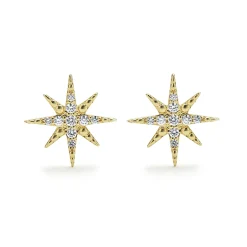 Fashion LAGOS 18K Gold Diamond Stud Earrings